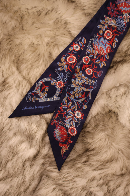 Salvatore Ferragamo Silk Bandeau Scarf