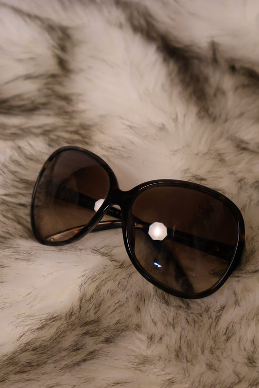 Prada Tortoise Frame Oversized Sunglasses