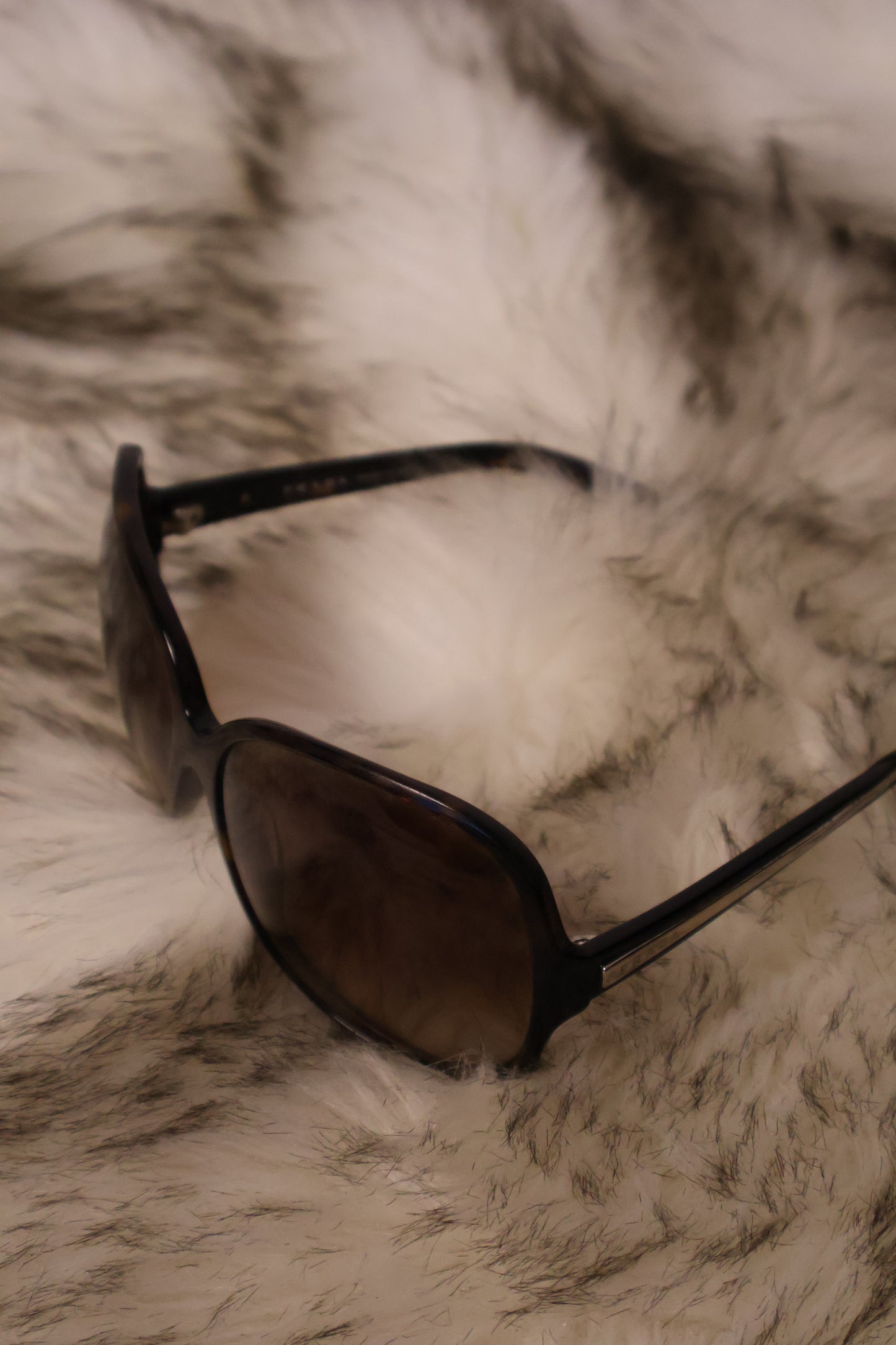 Prada Tortoise Frame Oversized Sunglasses
