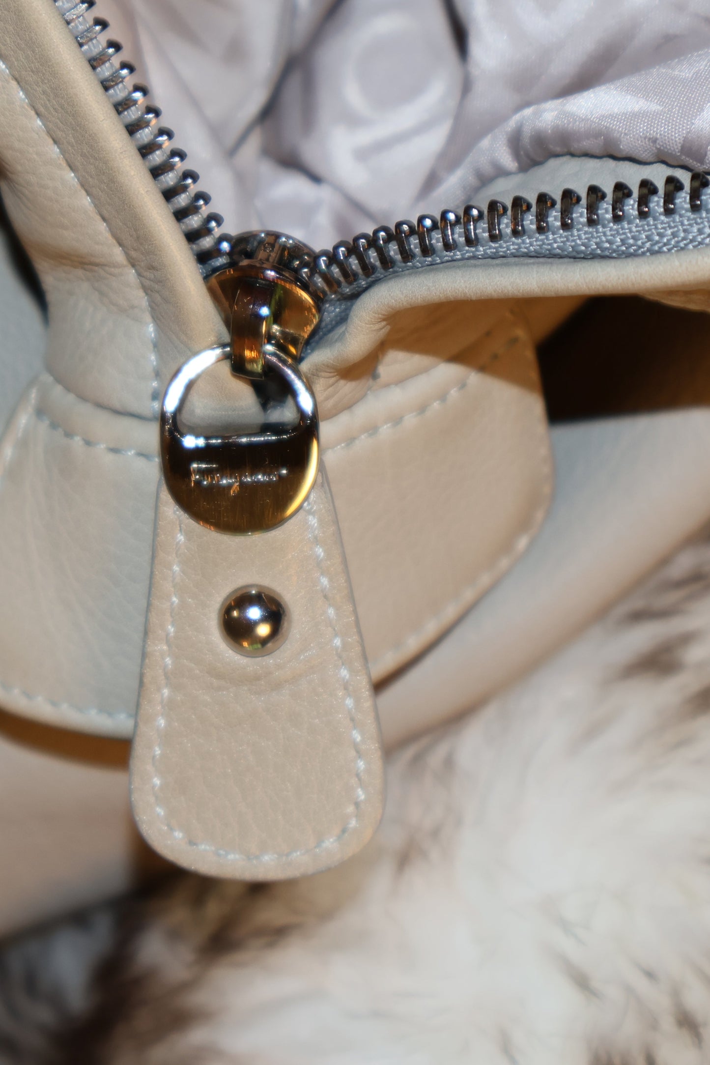 Salvatore Ferragamo Grey Tote Bag