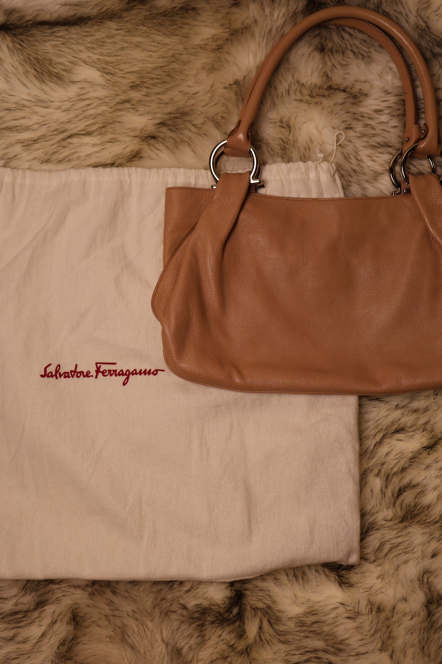 Salvatore Ferragamo Camel Shoulder Bag