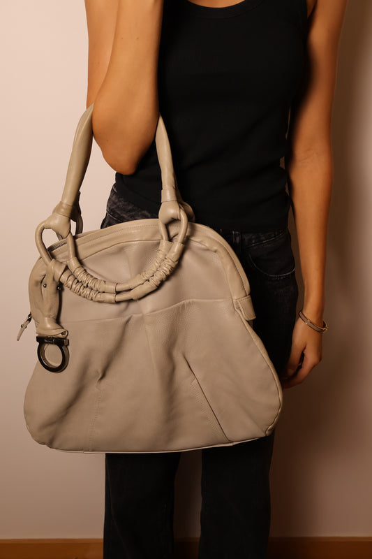 Salvatore Ferragamo Grey Tote Bag