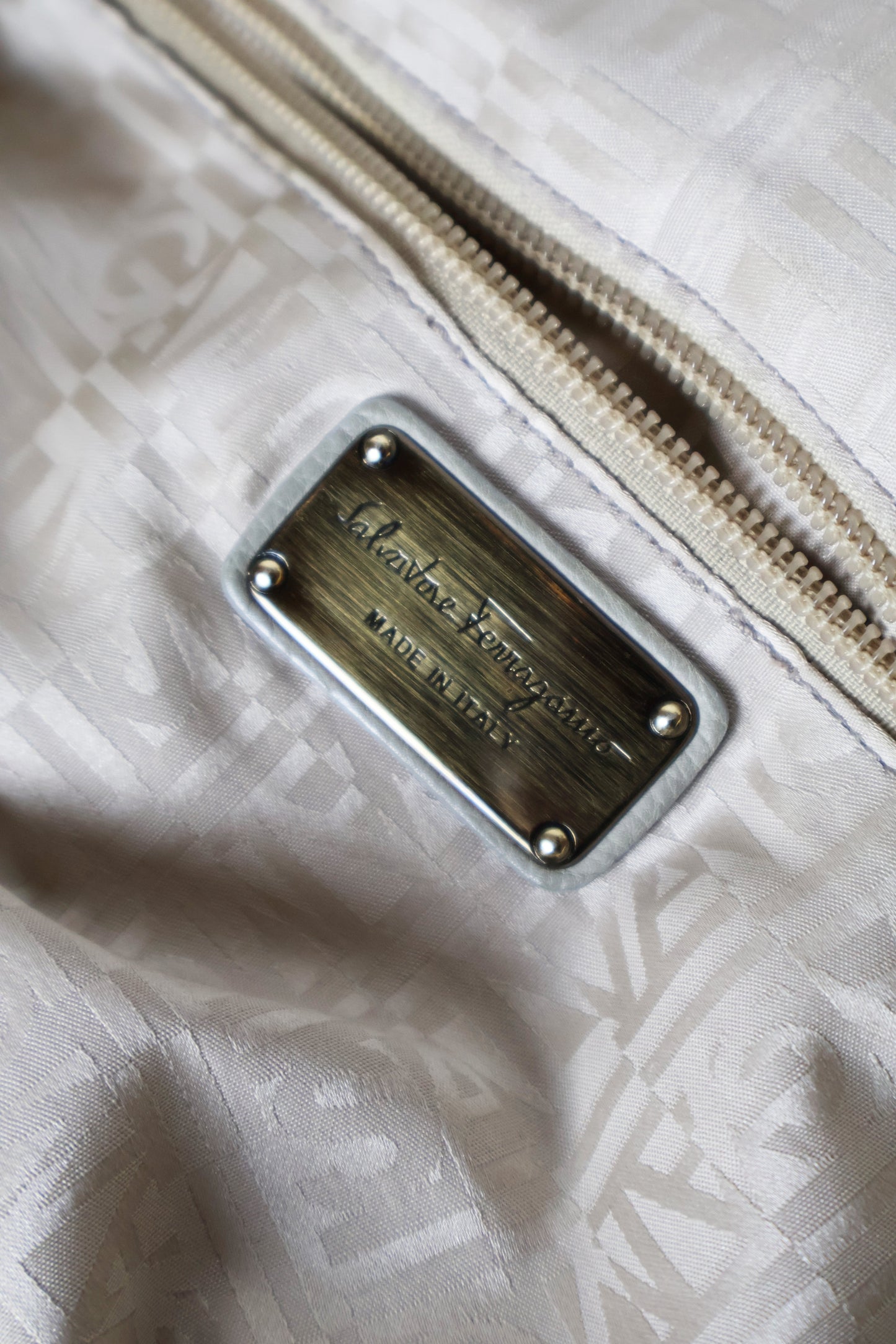 Salvatore Ferragamo Grey Tote Bag
