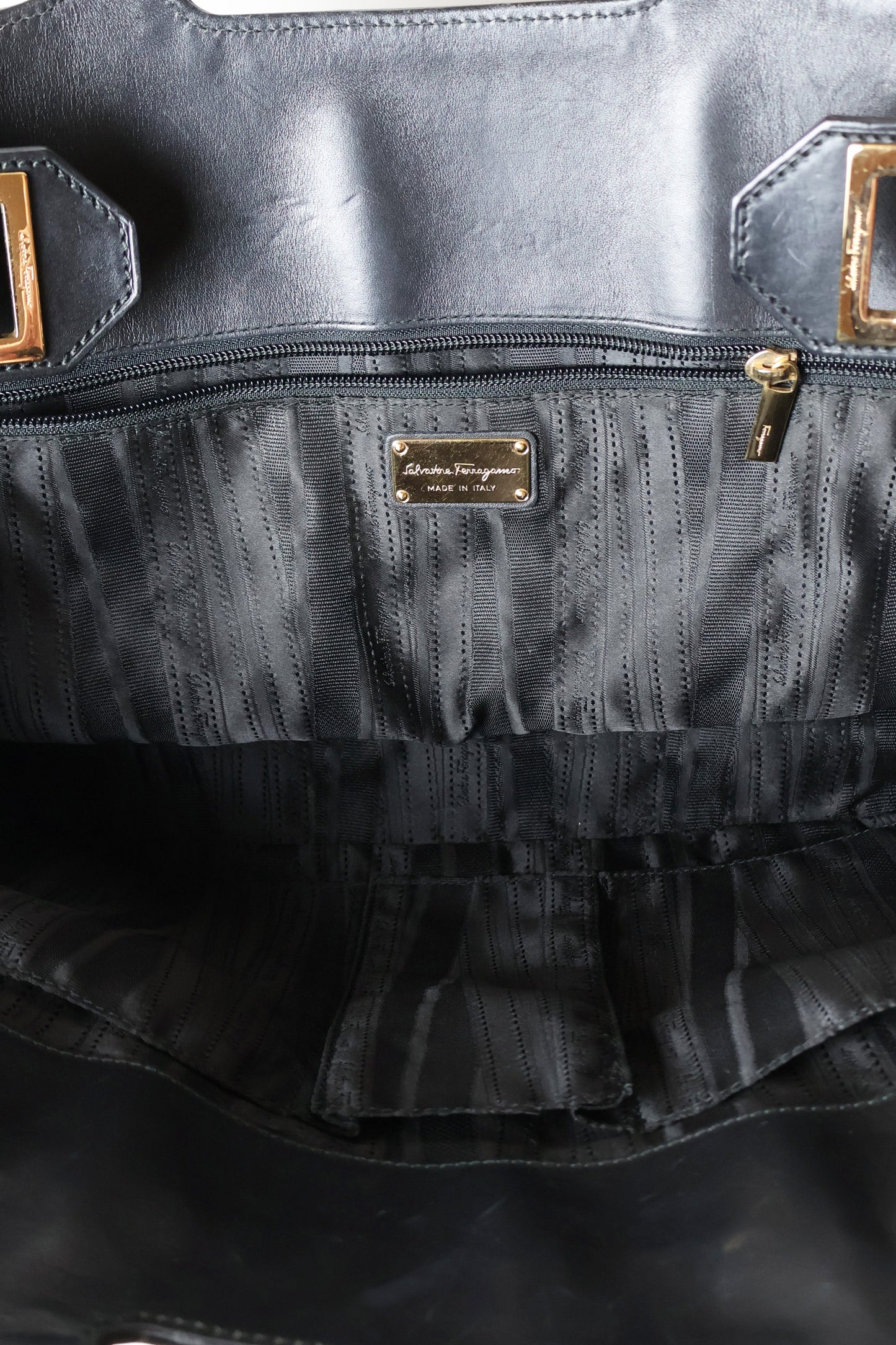 Salvatore Ferragamo Black Tote Bag