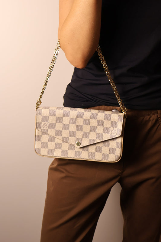 Louis Vuitton Pochette Félicie Damier Azur Canvas