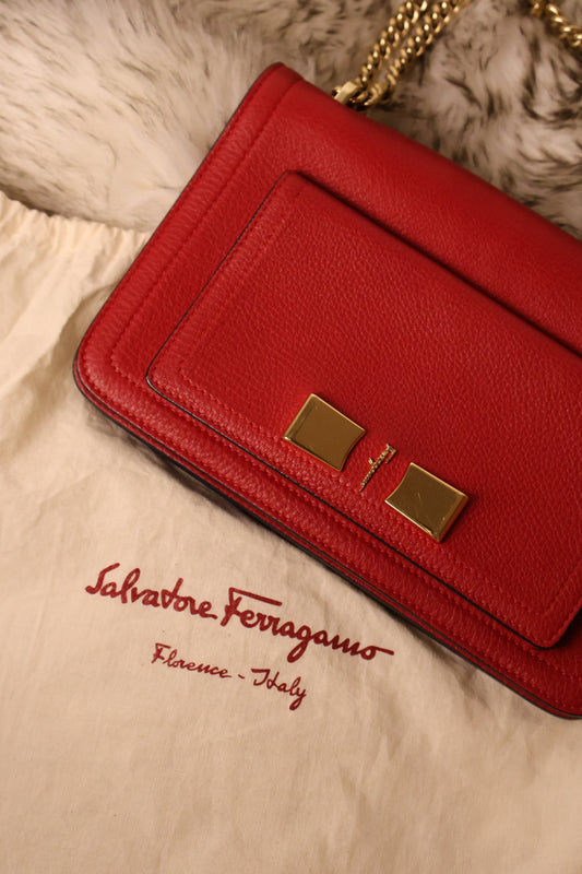 Salvatore Ferragamo Red Shoulder Bag