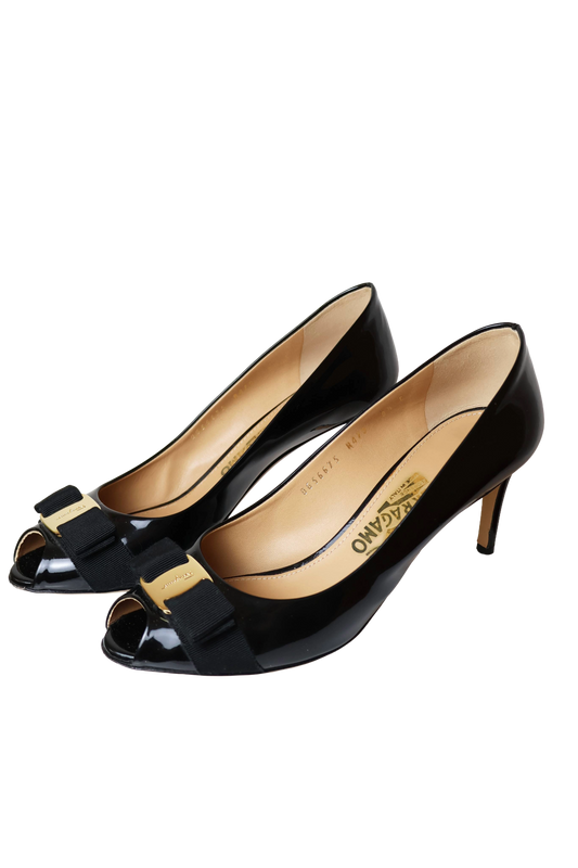 Salvatore Ferragamo Vara Bow Peep Toe