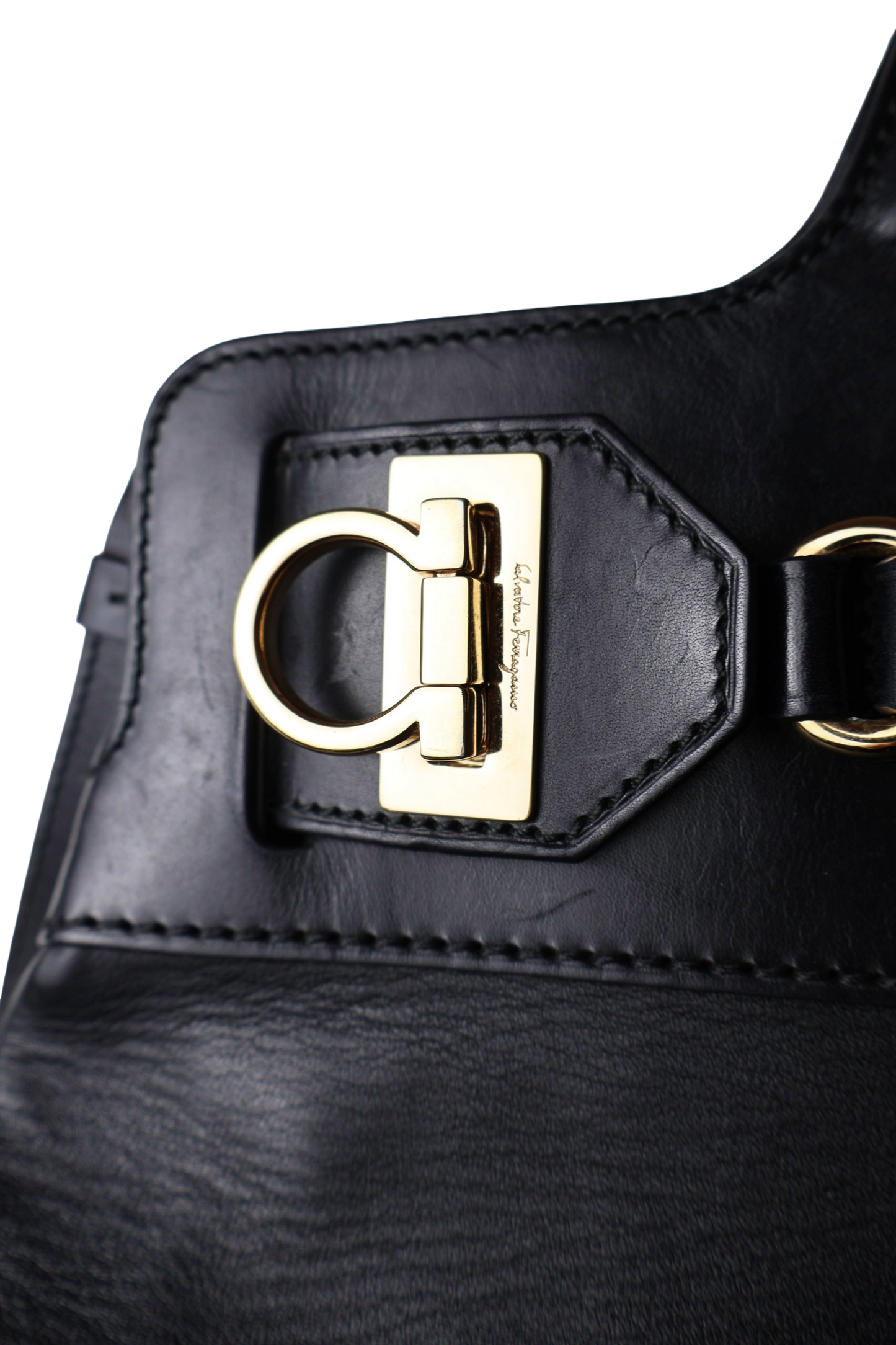 Salvatore Ferragamo Black Tote Bag