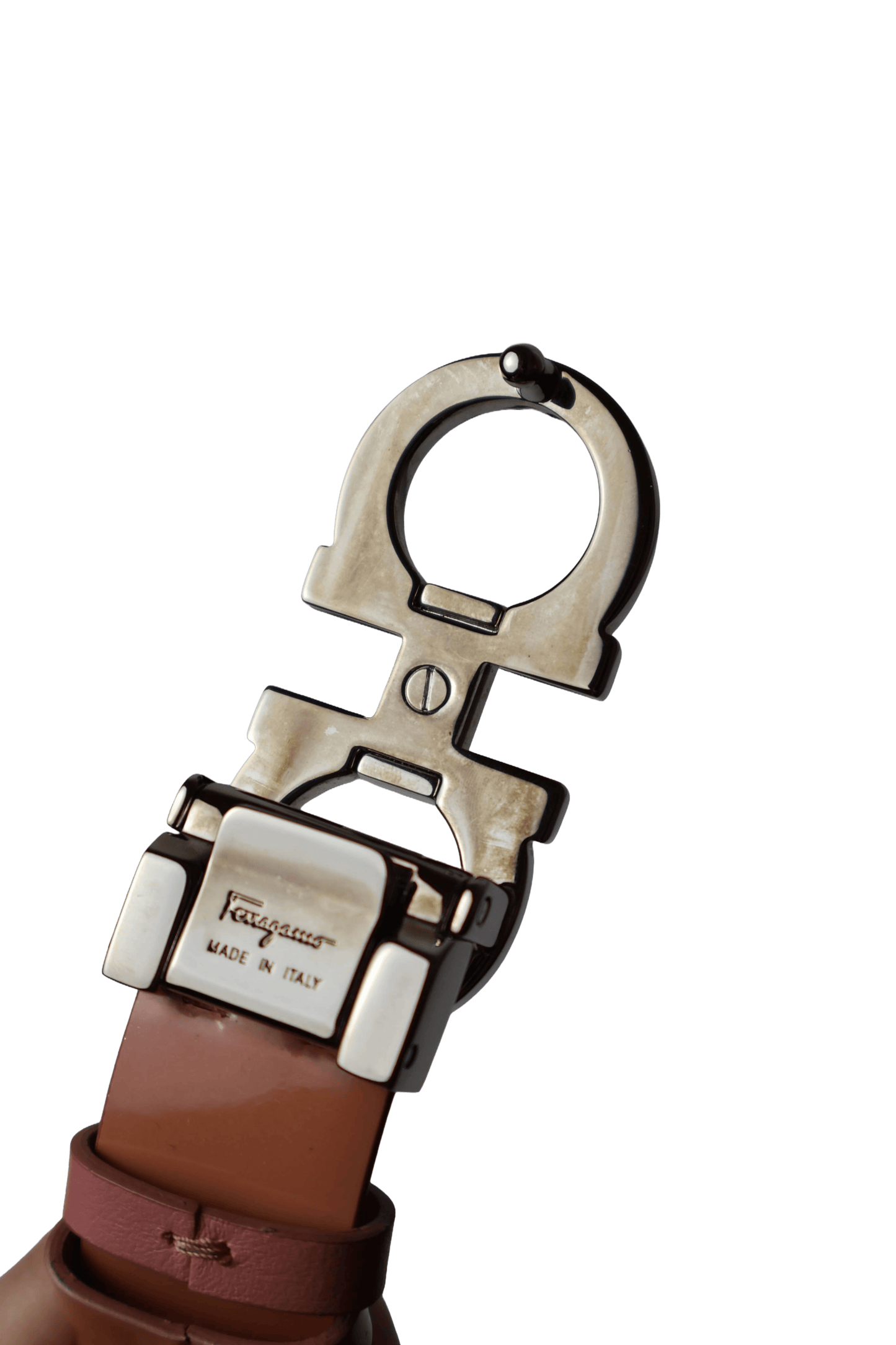 Salvatore Ferragamo Pink Gancini Belt