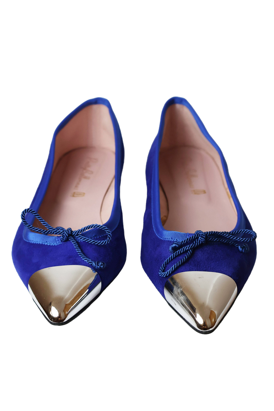 Pretty Ballerinas Blue Pointed Ballet Flats
