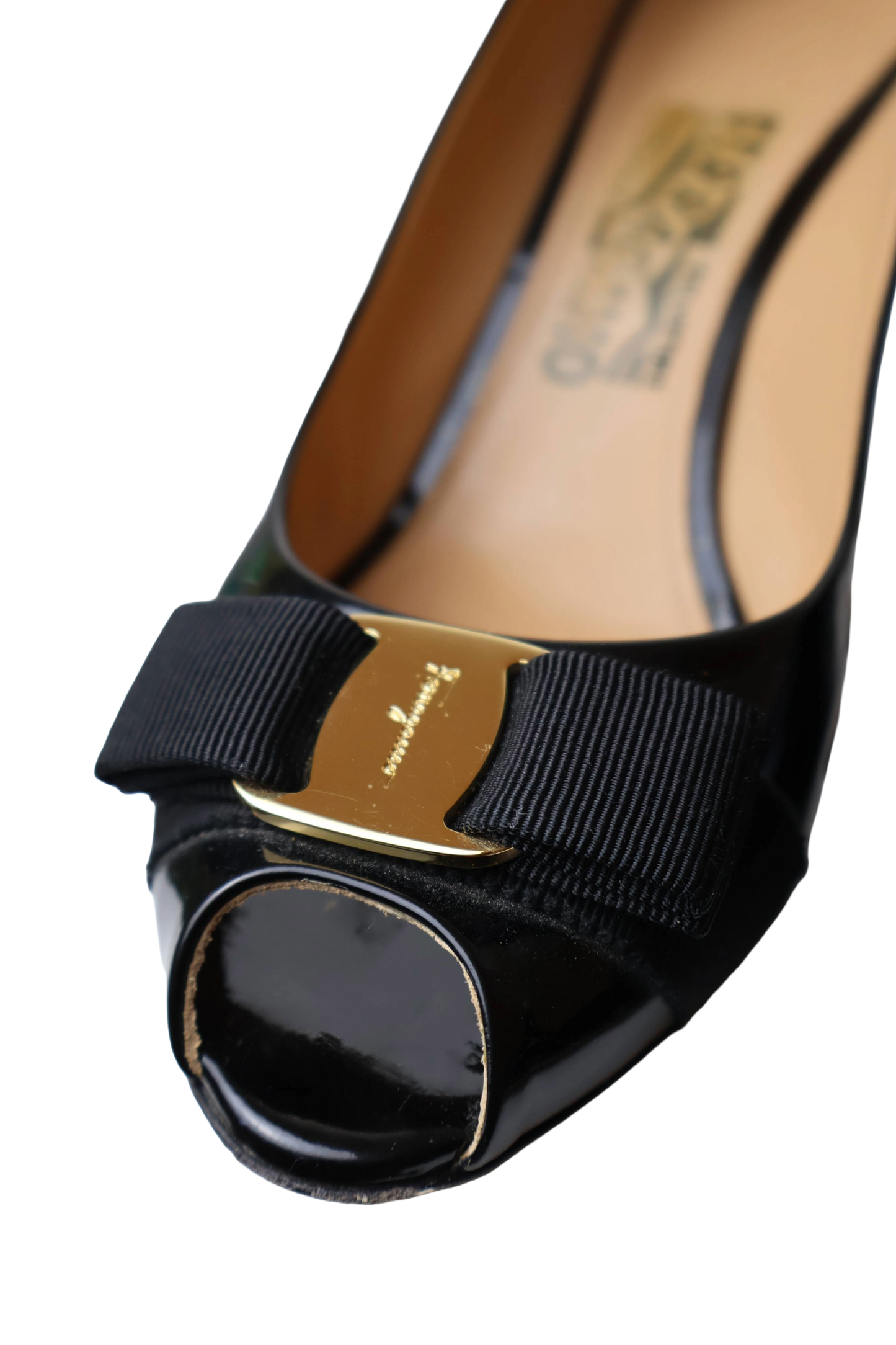 Salvatore Ferragamo Vara Bow Peep Toe