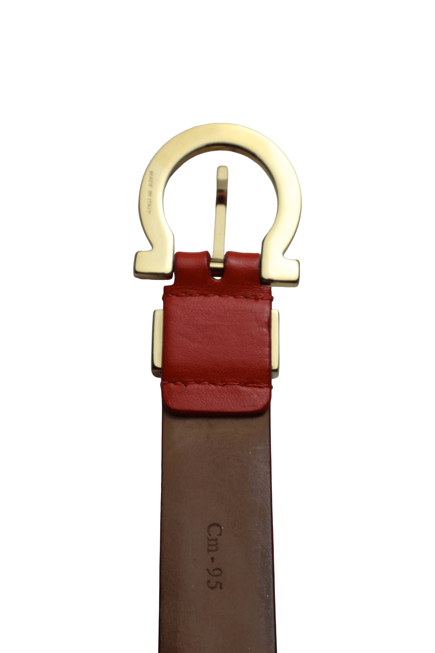 Salvatore Ferragamo Orange Gancini Belt