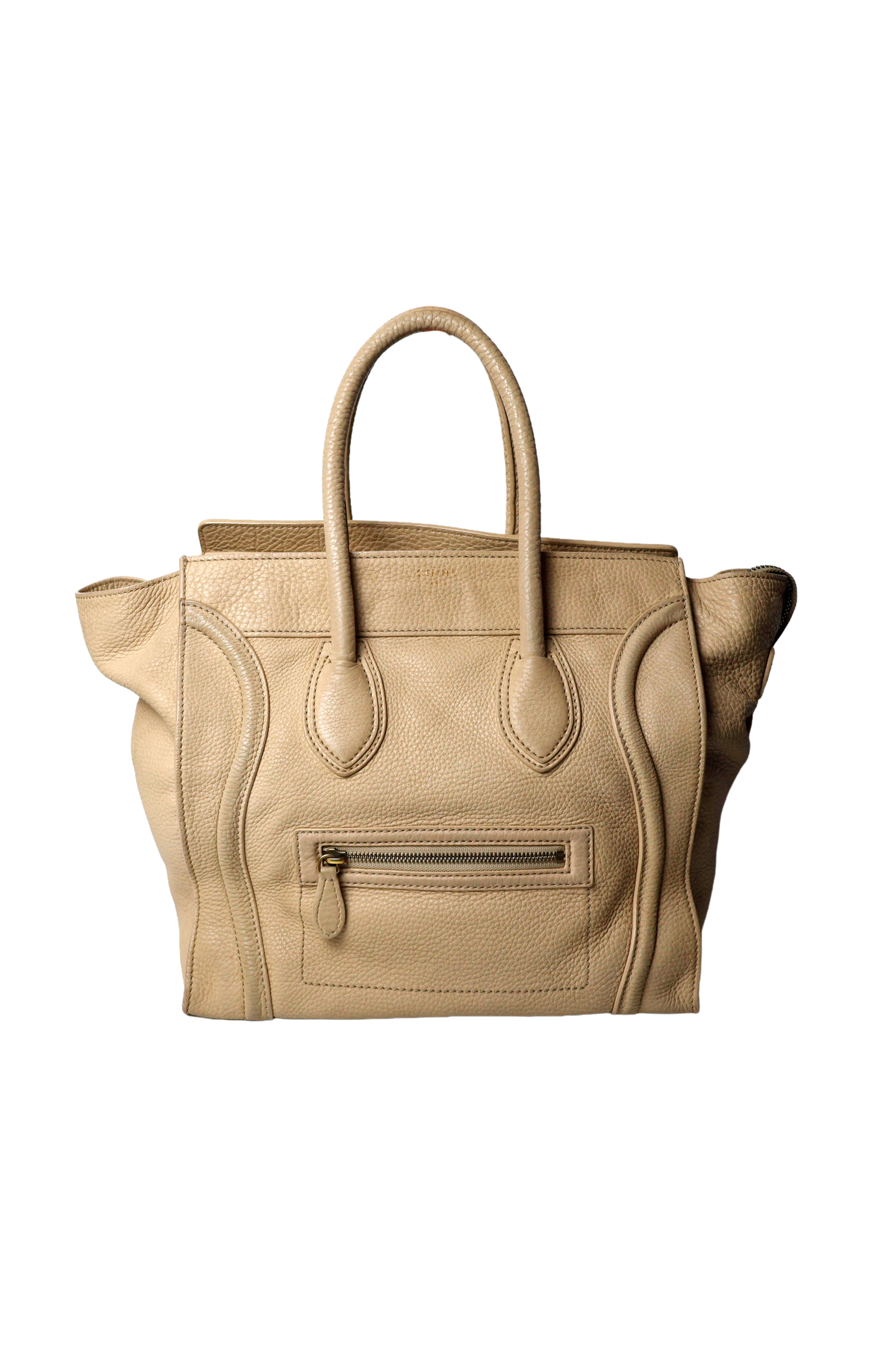 Celine Mini Drummed Calfskin Luggage Tote