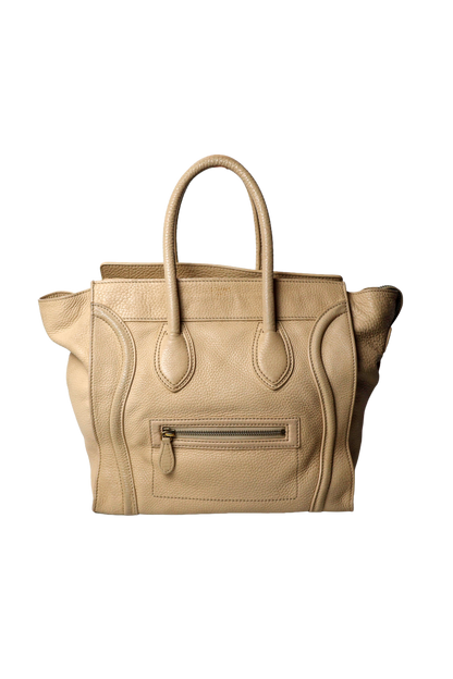 Celine Mini Drummed Calfskin Luggage Tote