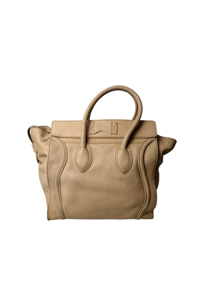 Celine Mini Drummed Calfskin Luggage Tote