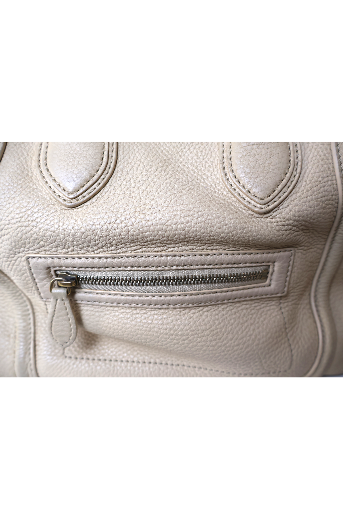 Celine Mini Drummed Calfskin Luggage Tote