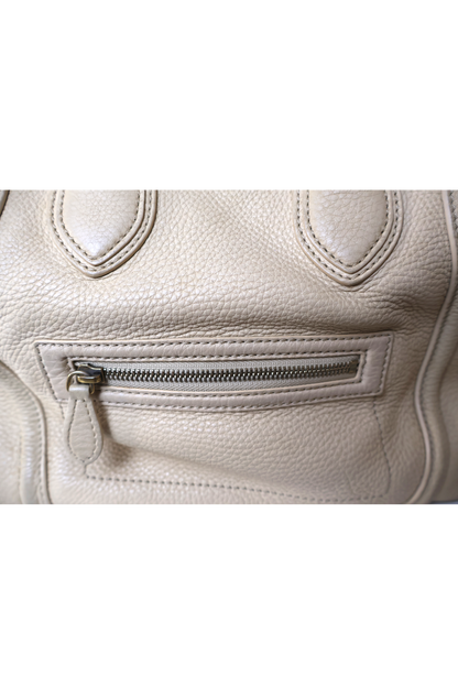 Celine Mini Drummed Calfskin Luggage Tote