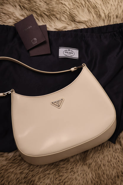 Prada Cleo Brushed Leather Shoulder Bag