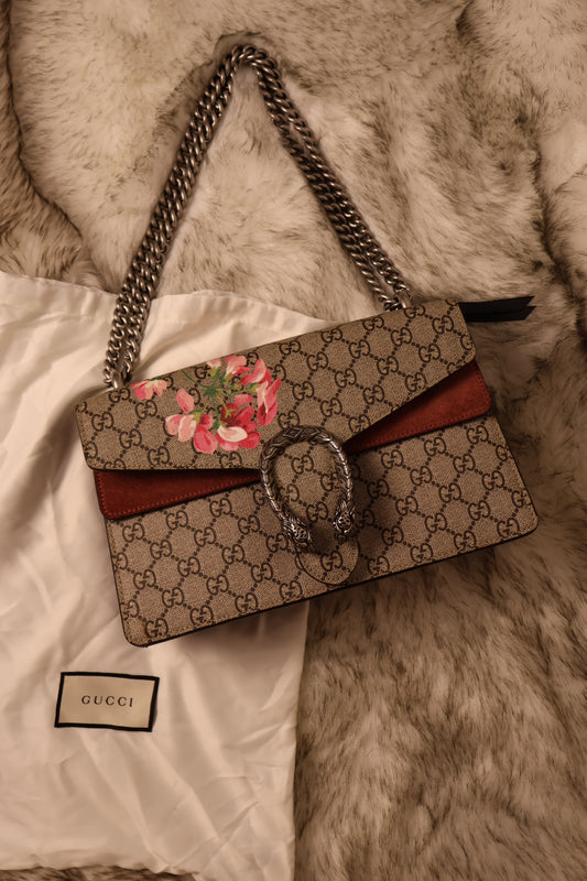 Gucci GG Supreme Blooms Dionysus Shoulder Bag
