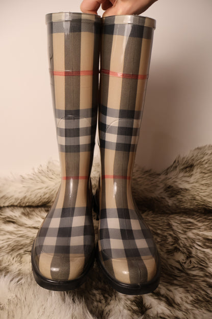 Burberry Transparent Check Rain Boots