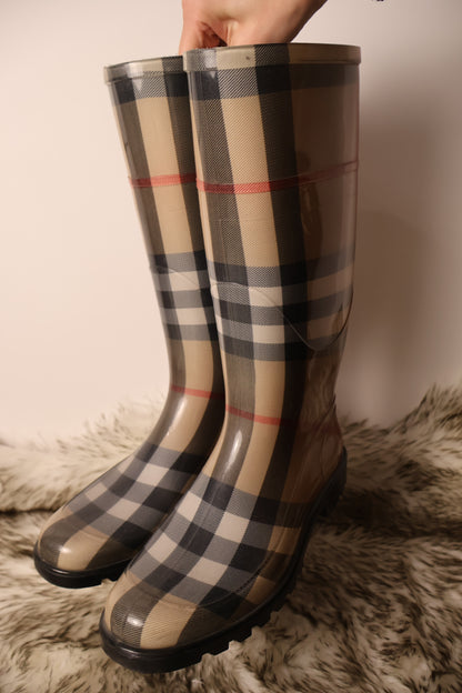 Burberry Transparent Check Rain Boots