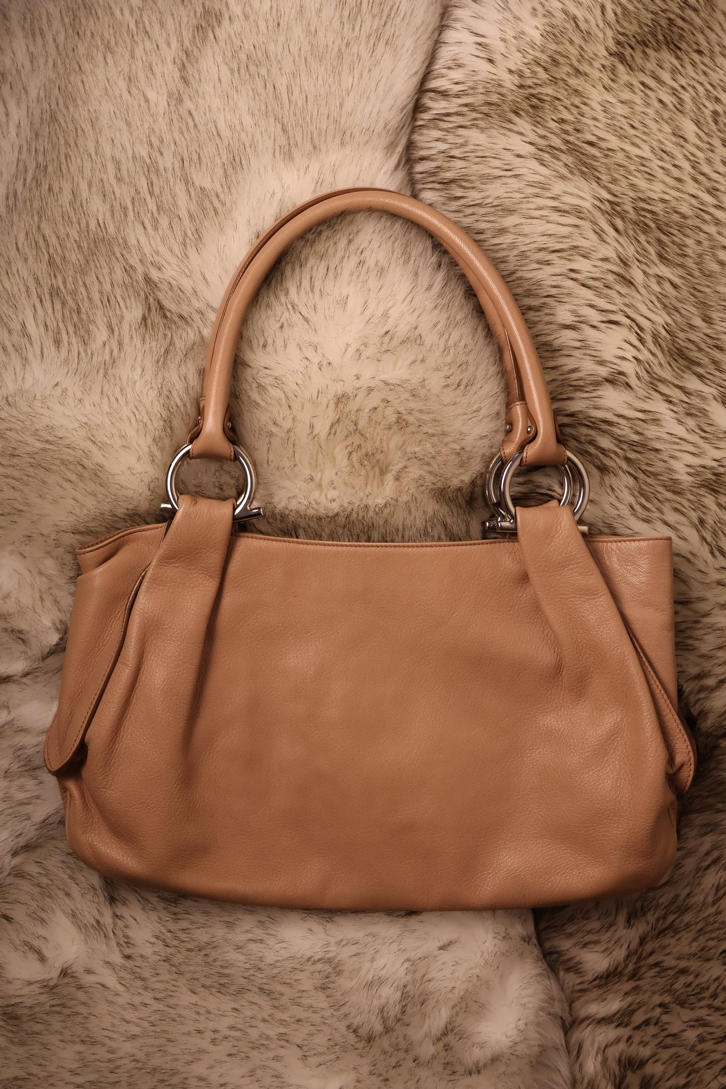 Salvatore Ferragamo Camel Shoulder Bag