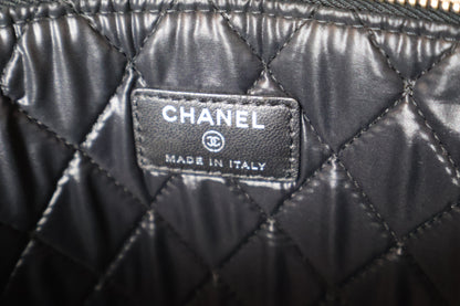 Chanel Medium Quilted Patent Double Stitch O Case Clutch