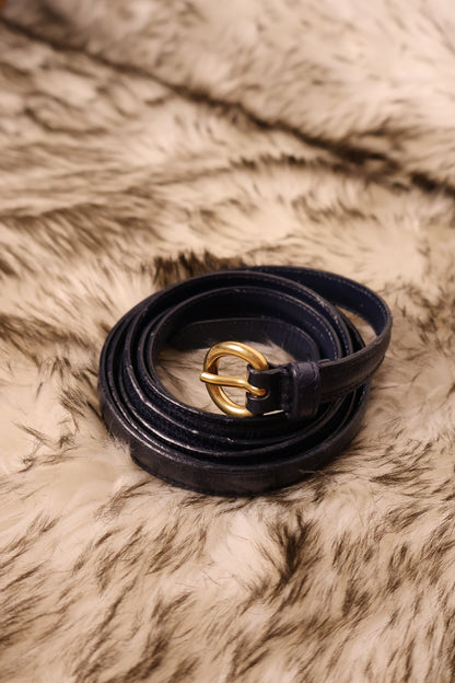 Miu Miu Double Wrap Skinny Leather Belt
