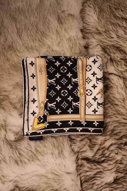 Louis Vuitton Monogram Confidential Square 90 Silk Scarf