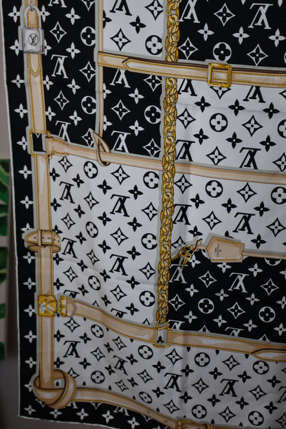 Louis Vuitton Monogram Confidential Square 90 Silk Scarf