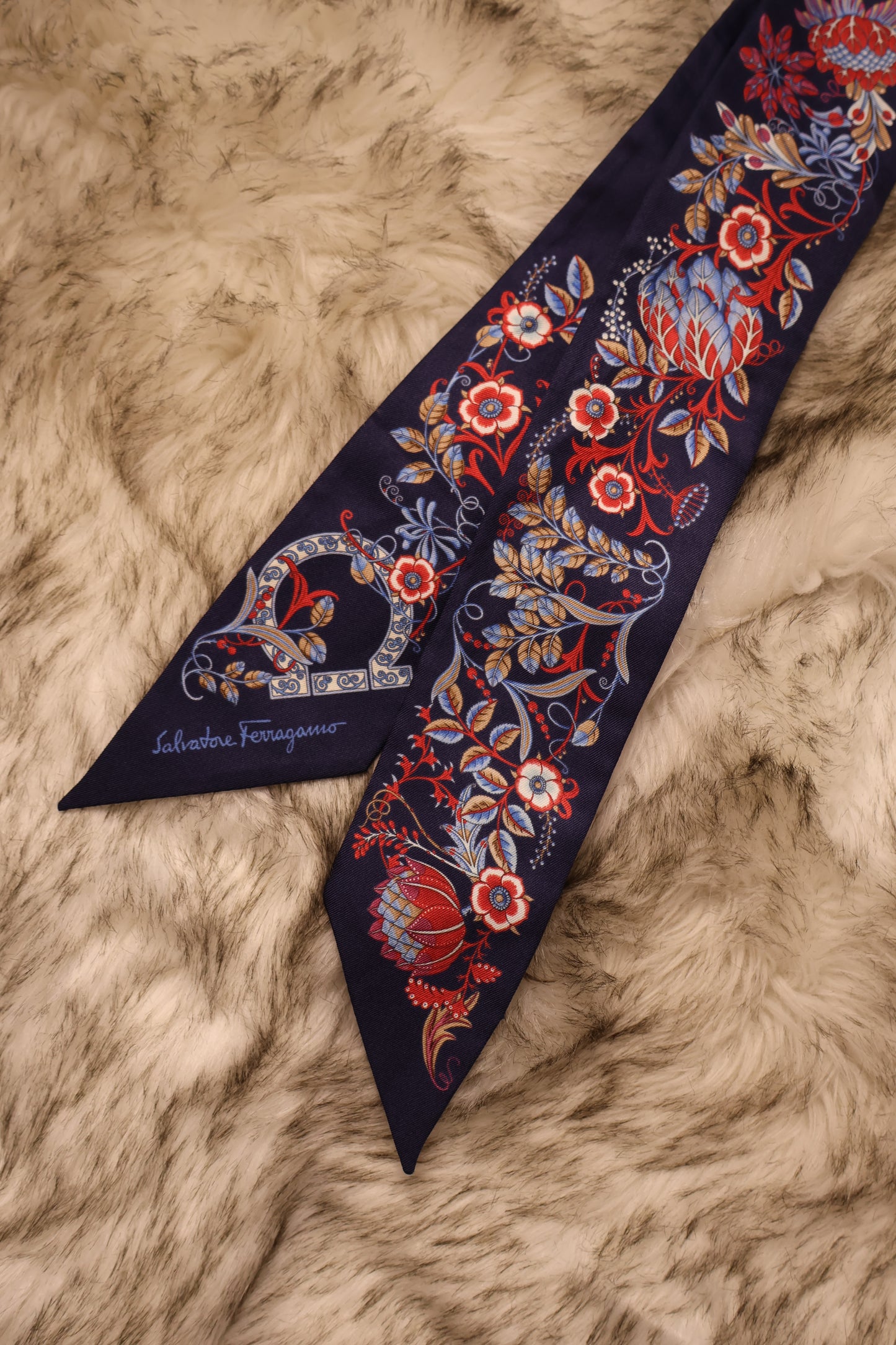 Salvatore Ferragamo Silk Bandeau Scarf