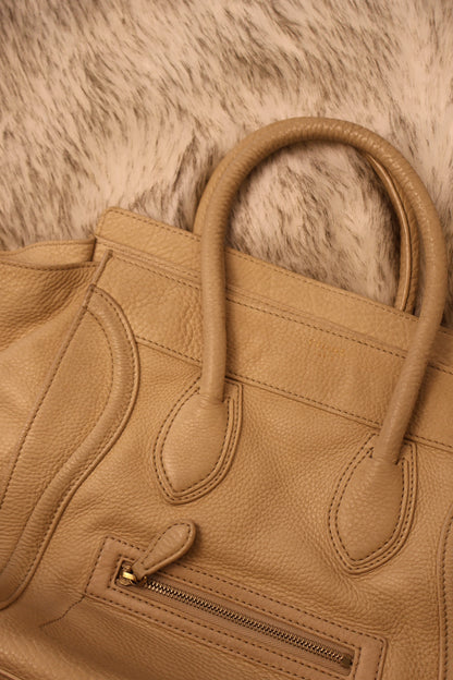 Celine Mini Drummed Calfskin Luggage Tote