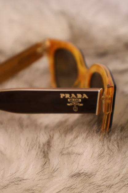 Prada SPR 17O Sunglasses – Havana Brown Gradient