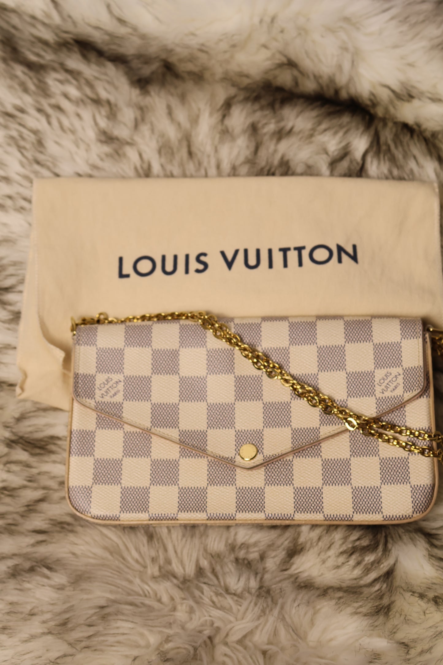 Louis Vuitton Pochette Félicie Damier Azur Canvas