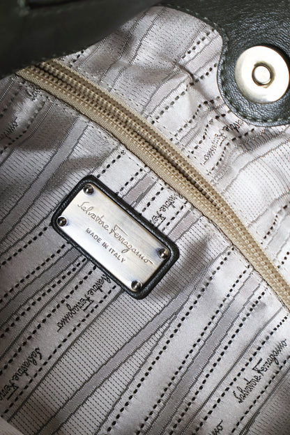 Salvatore Ferragamo Green Shoulder Bag
