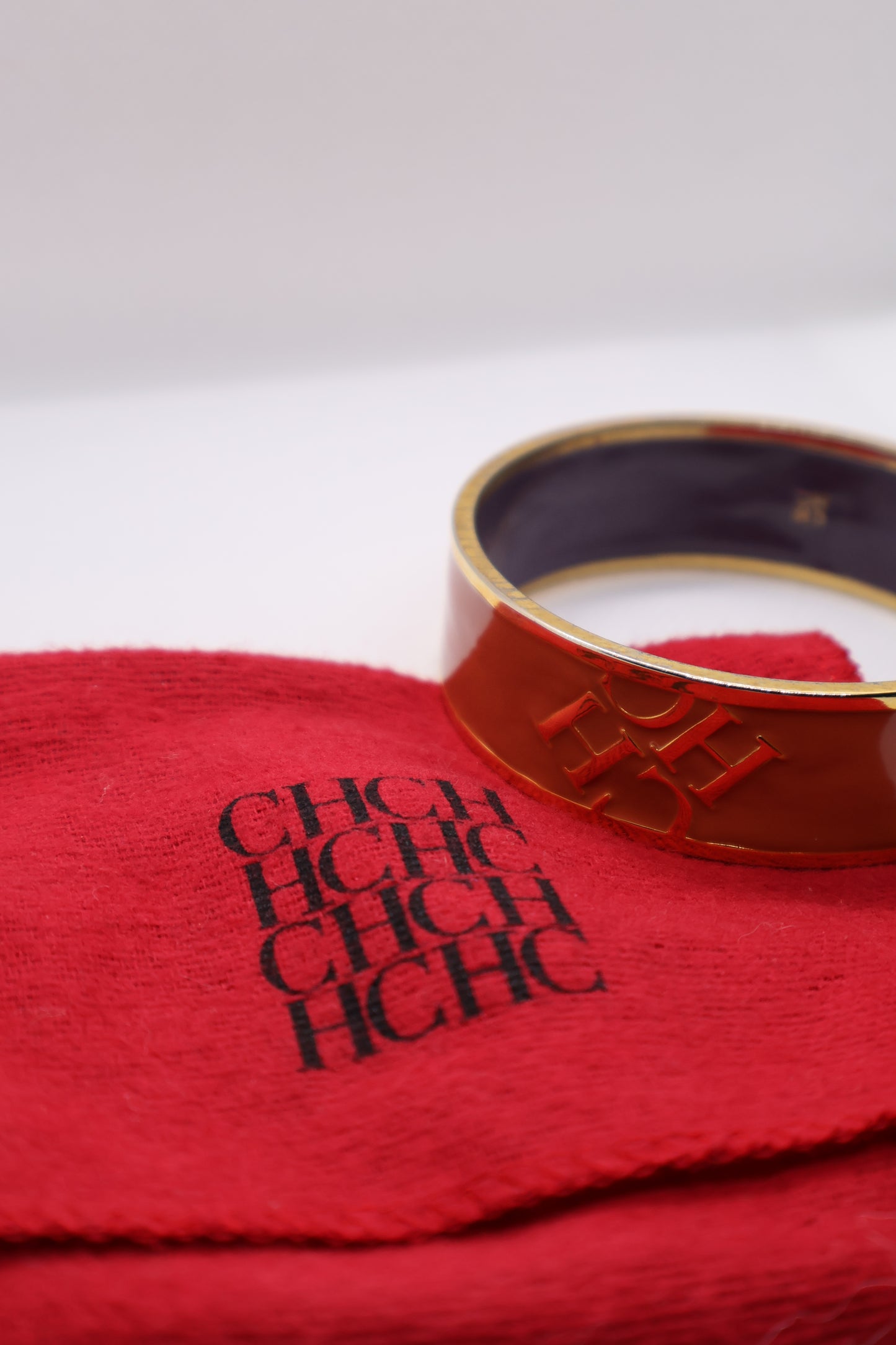 Carolina Herrera Orange Bangle Bracelet