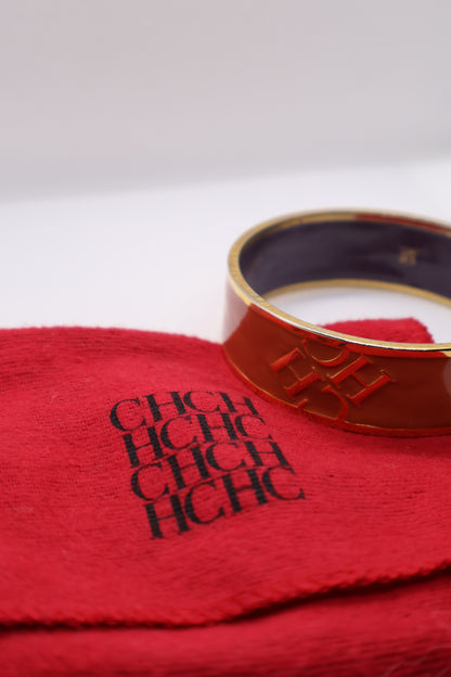 Carolina Herrera Orange Bangle Bracelet