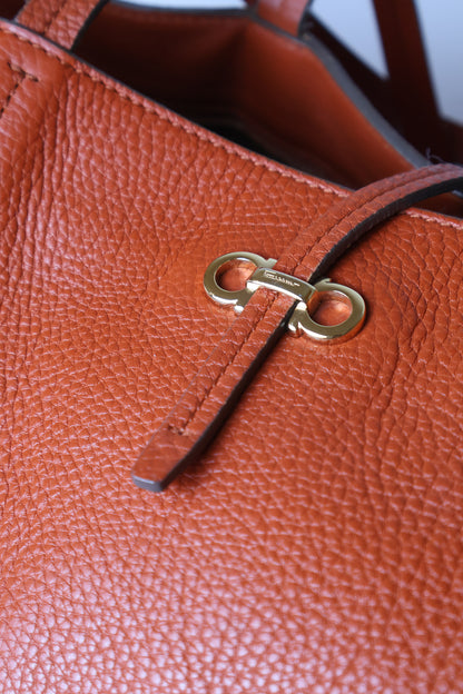 Salvatore Ferragamo Orange Tote Bag
