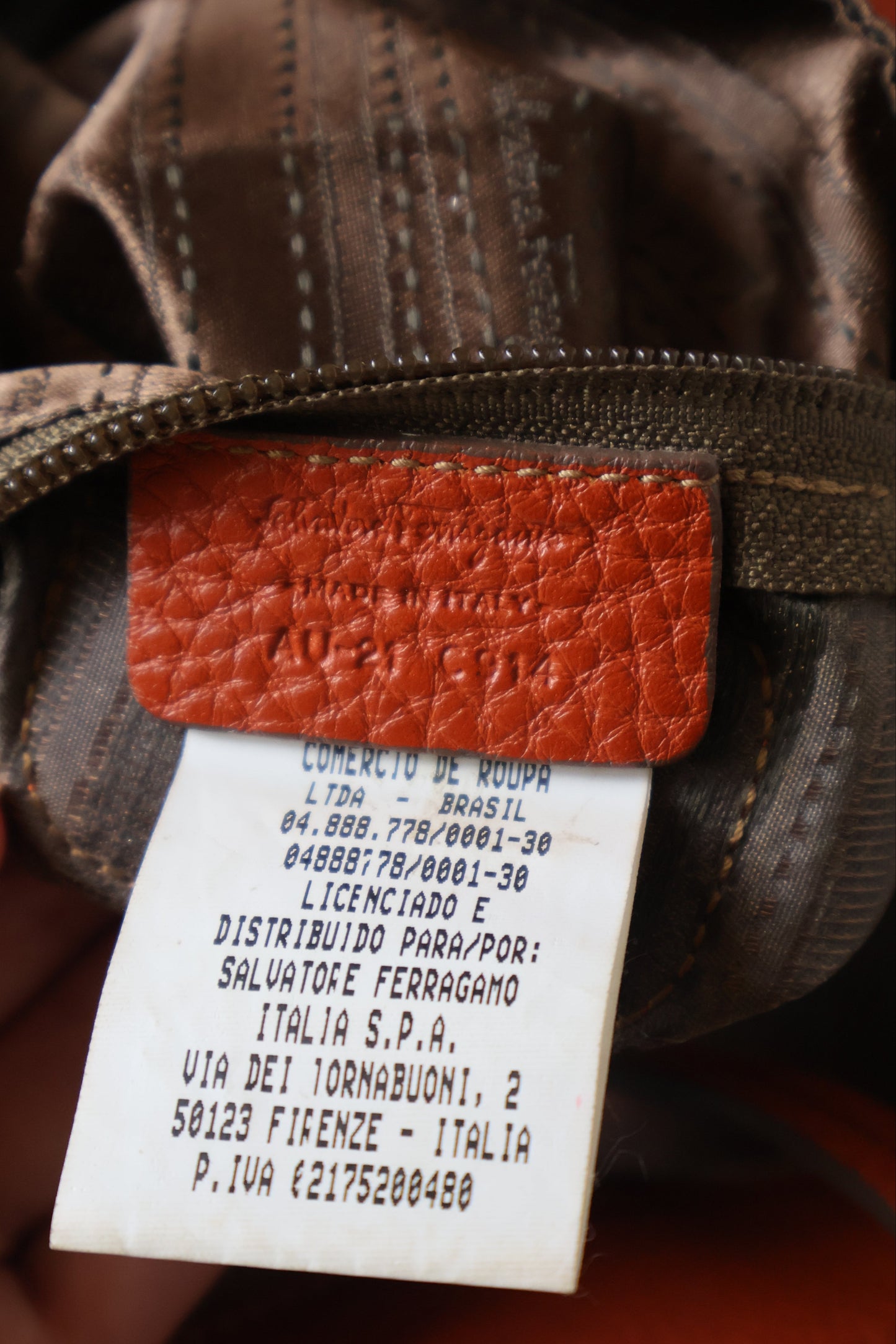 Salvatore Ferragamo Orange Tote Bag