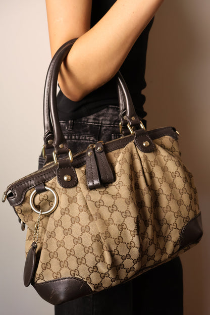 Gucci GG Canvas Sukey Satchel