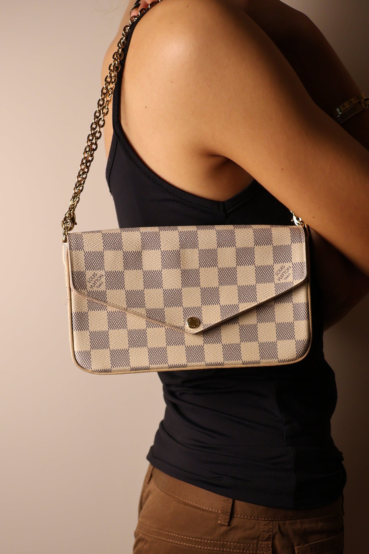 Louis Vuitton Pochette Félicie Damier Azur Canvas