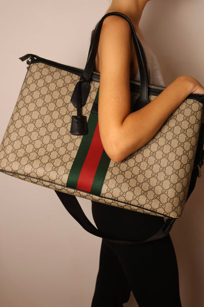 Gucci GG Supreme Web Duffle Bag
