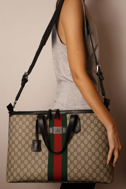 Gucci GG Supreme Web Duffle Bag