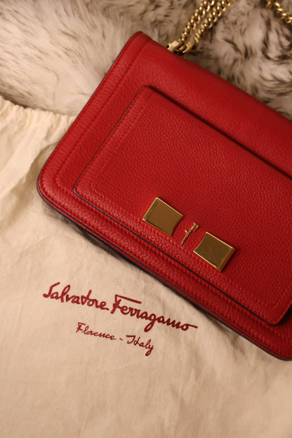 Salvatore Ferragamo Red Shoulder Bag