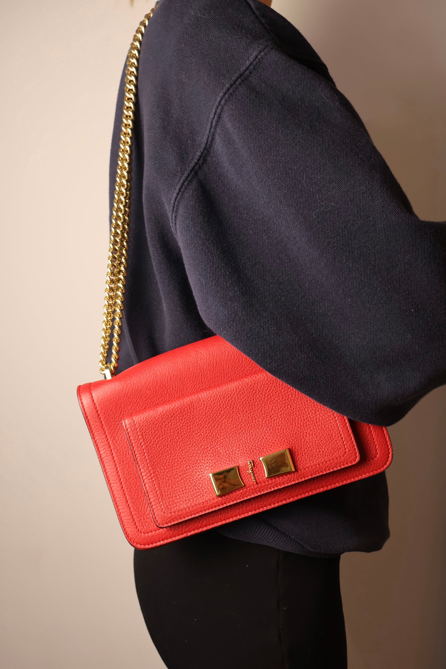 Salvatore Ferragamo Red Shoulder Bag