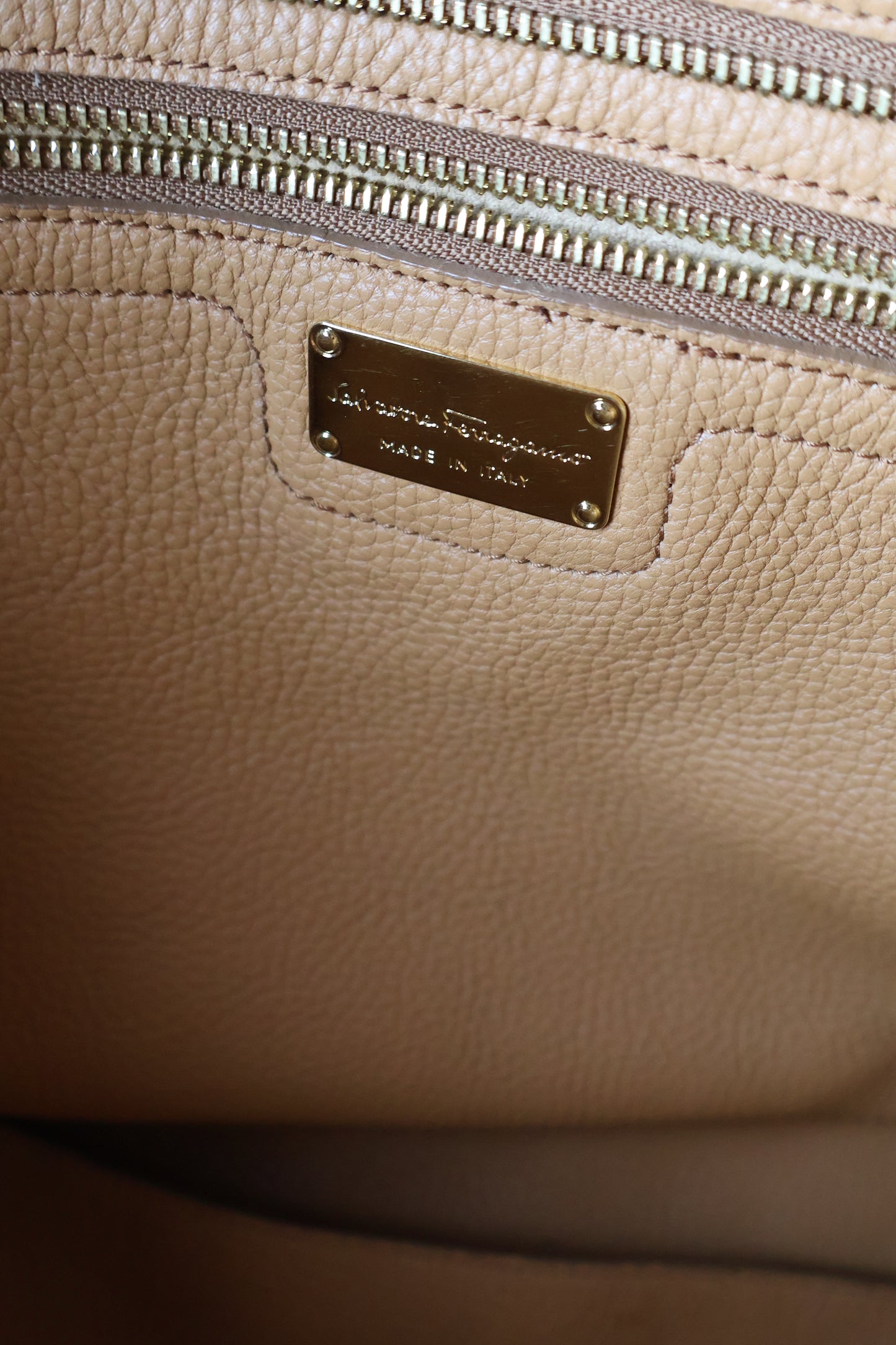 Salvatore Ferragamo Camel Tote Bag
