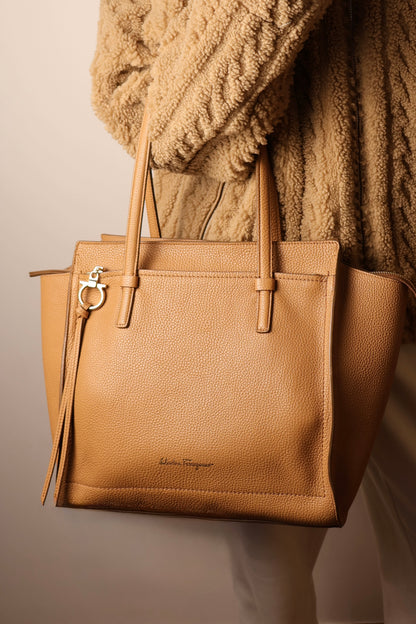 Salvatore Ferragamo Camel Tote Bag