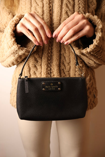 Kate Spade Small Black Leather Shoulder Bag