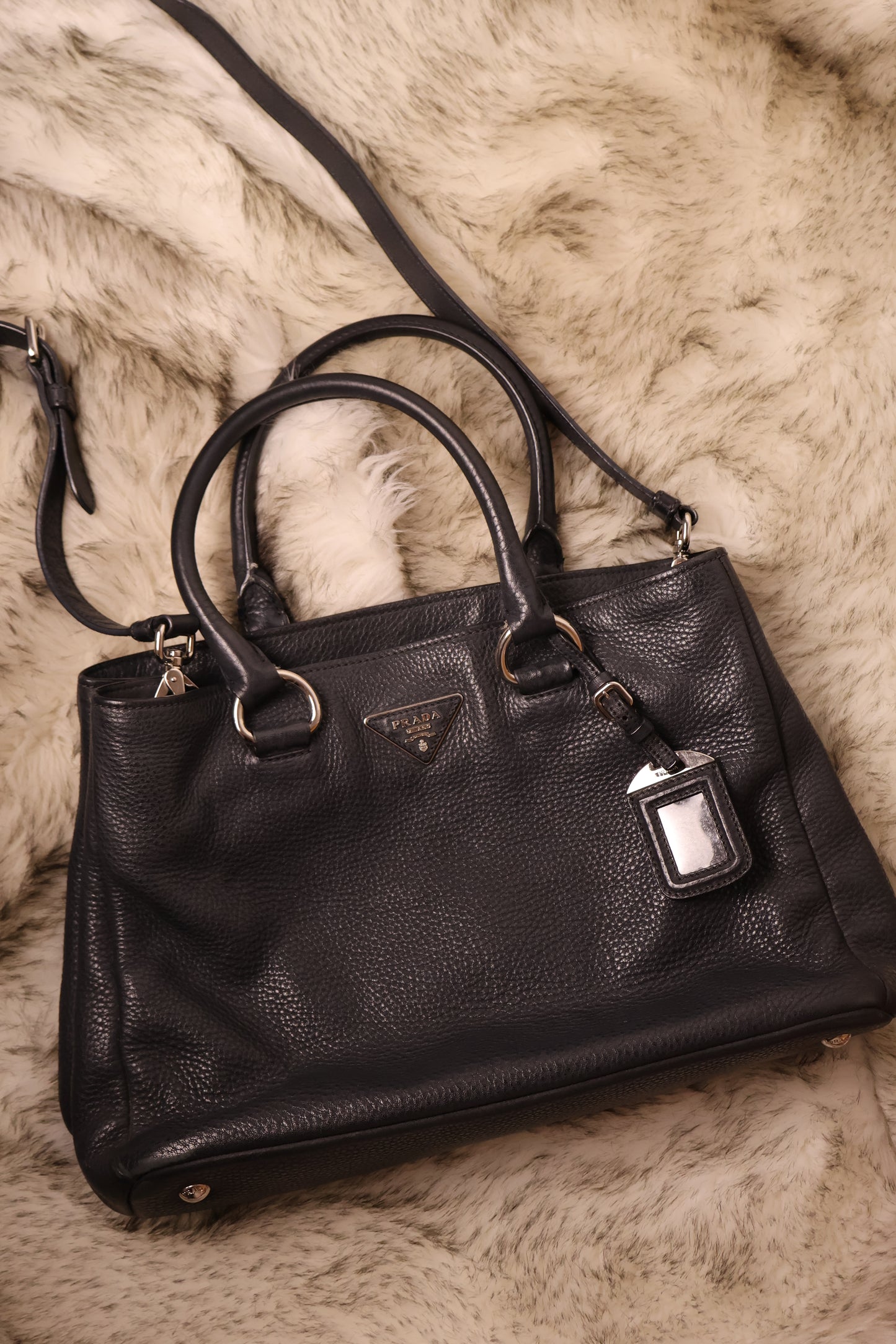 Prada Vitello Daino Leather Tote Bag