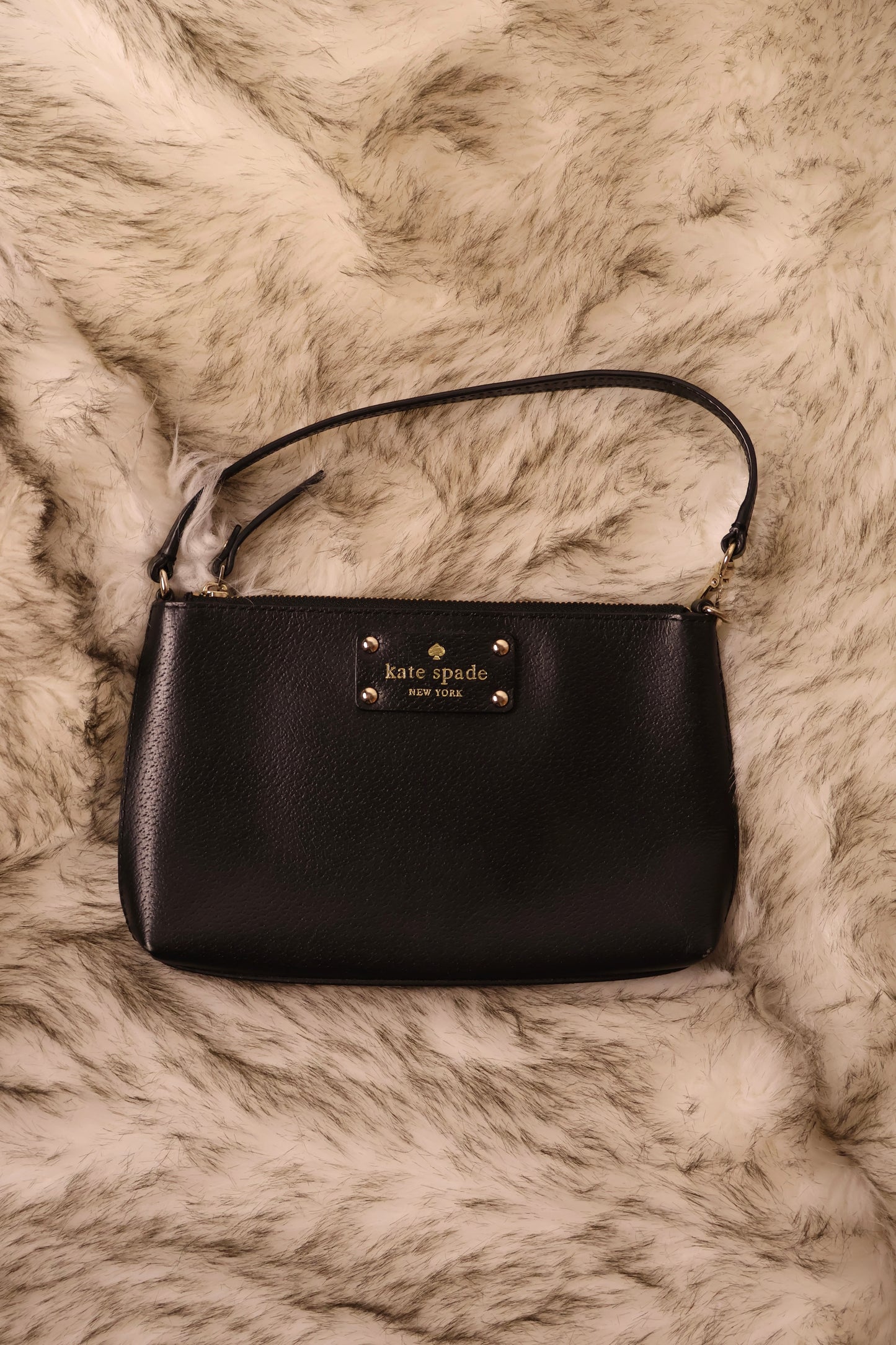 Kate Spade Small Black Leather Shoulder Bag